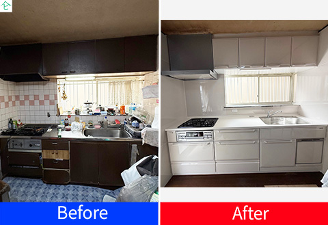 タカラ システムキッチン交換工事エーデル